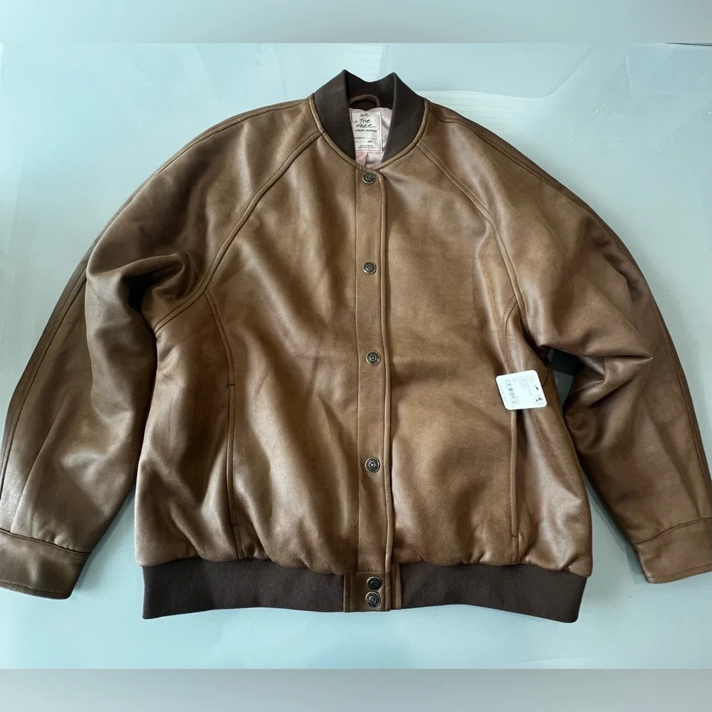 NWT We The Free Wild Rose Vegan Suede Bomber Jacket - Picture 6 of 8